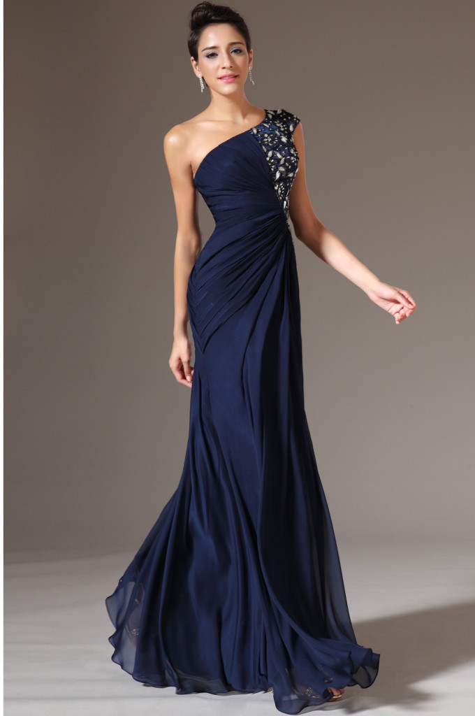 2015-Dark-Blue-Color-One-Shoulder-Pleats-Long-Evening-Dresses-Floor-Length-Chiffon-A-line-Crystal