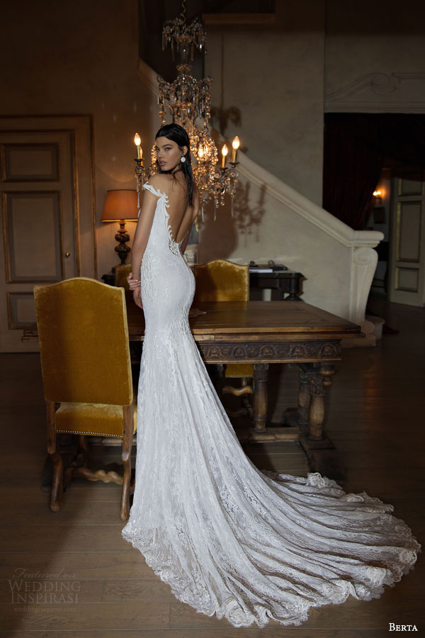 berta-bridal-2015-off-the-shoulder-sheath-wedding-dress-low-back-view