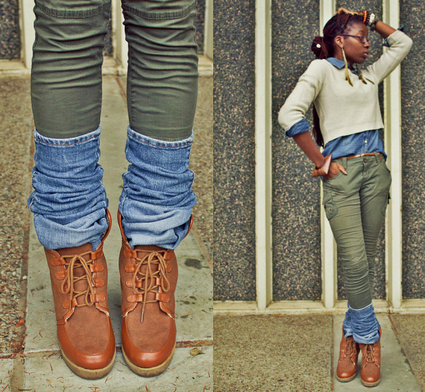 DIY denim Leg Warmers