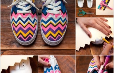 diy-neon-chevron-shoe-makeover