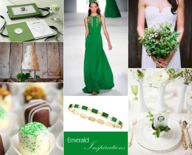 emerald colors wedding-ideas