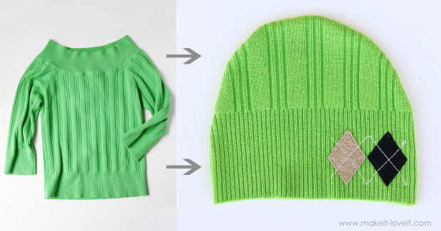 green-sweater-hat