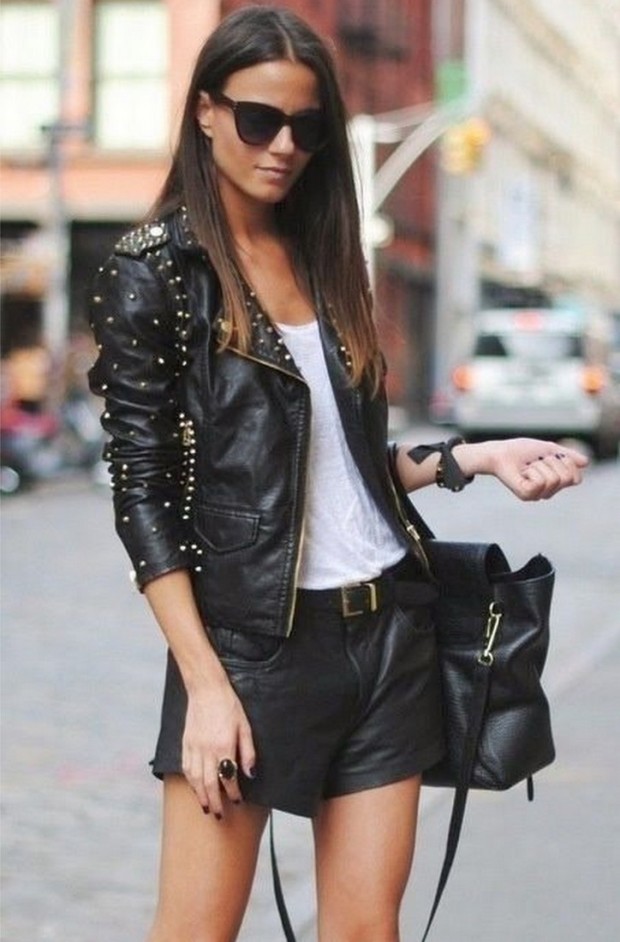 leather jackets street style sppring 2015