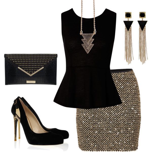 Polyvore Combos With Peplum Tops 1