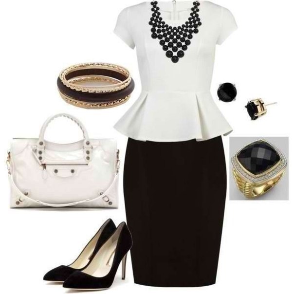 Polyvore Combos With Peplum Tops 