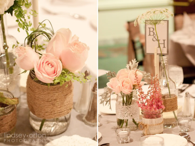 Rustic-Mason-Jar-Wedding-Centerpieces