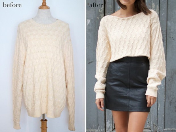 sweater refashion 1