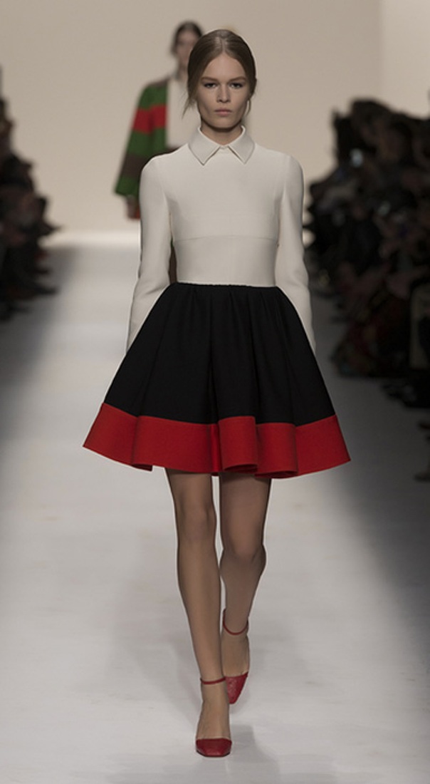 white-shirt-black-red-skirt